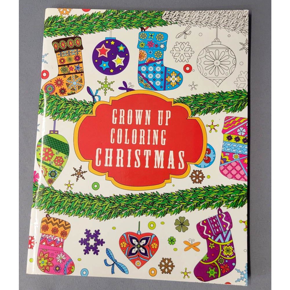 Grown Up Coloring Christmas Book Relaxing Vision Street Craft Art Paperback